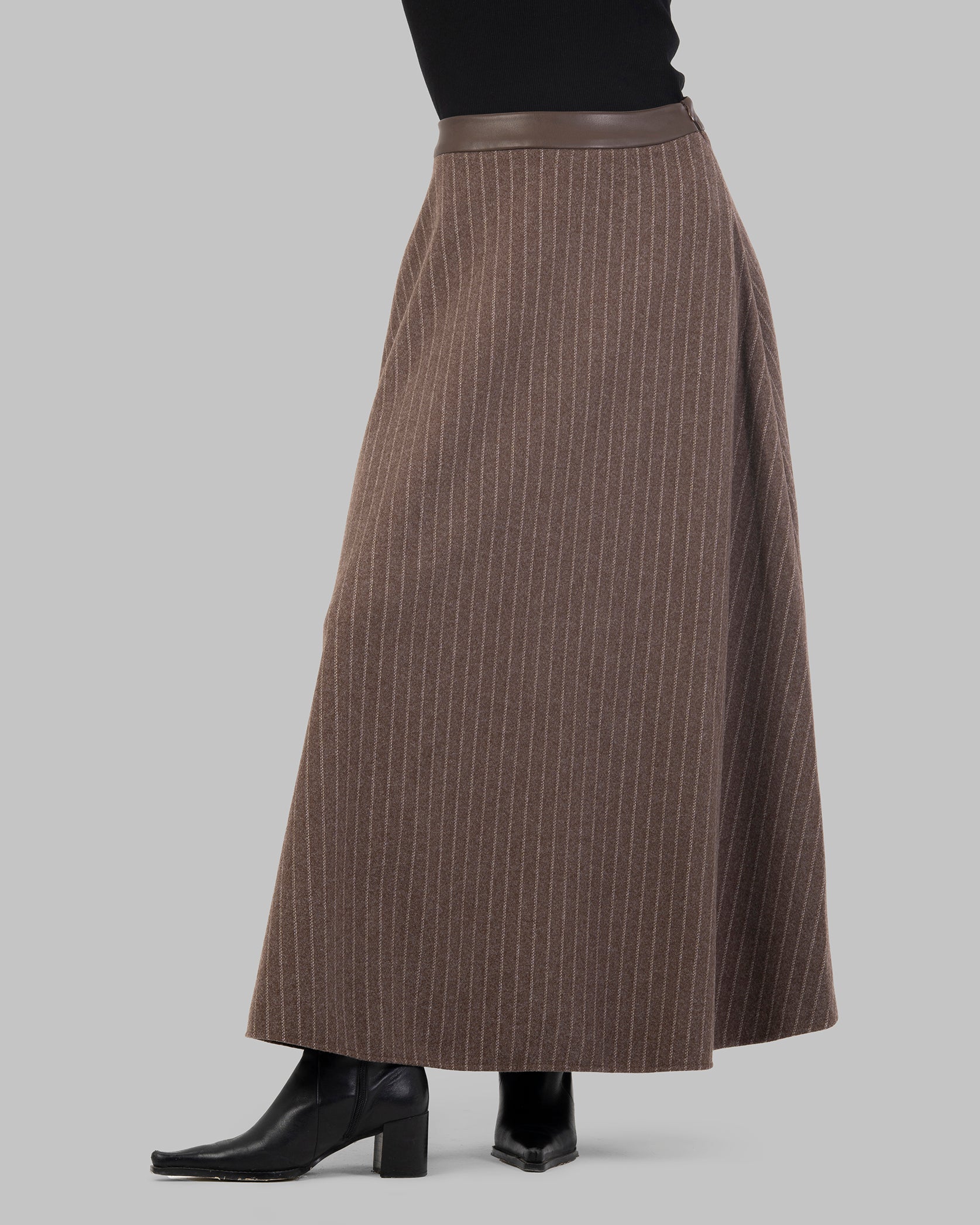 Pinstripe Maxi Skirt
