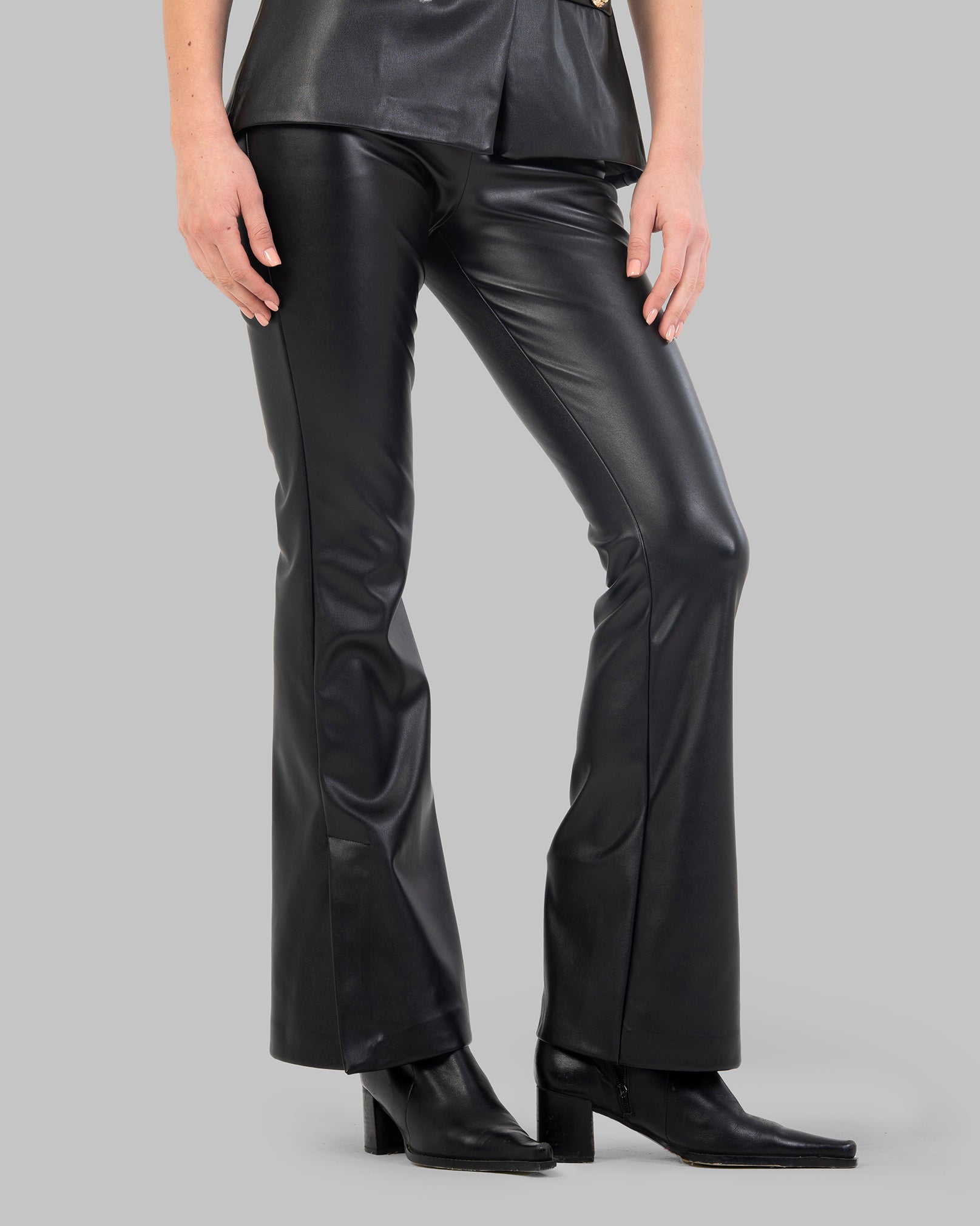 Leather Flared Pants
