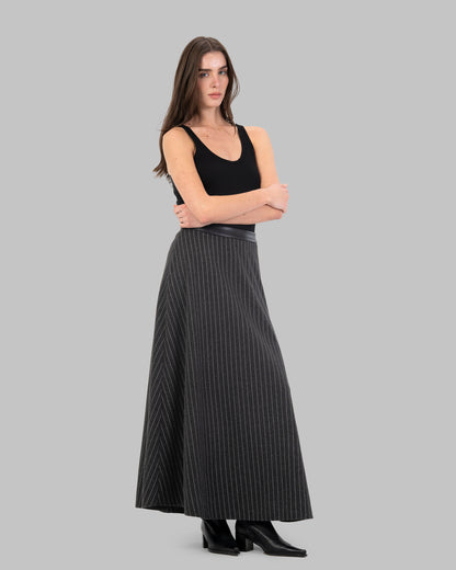 Pinstripe Maxi Skirt