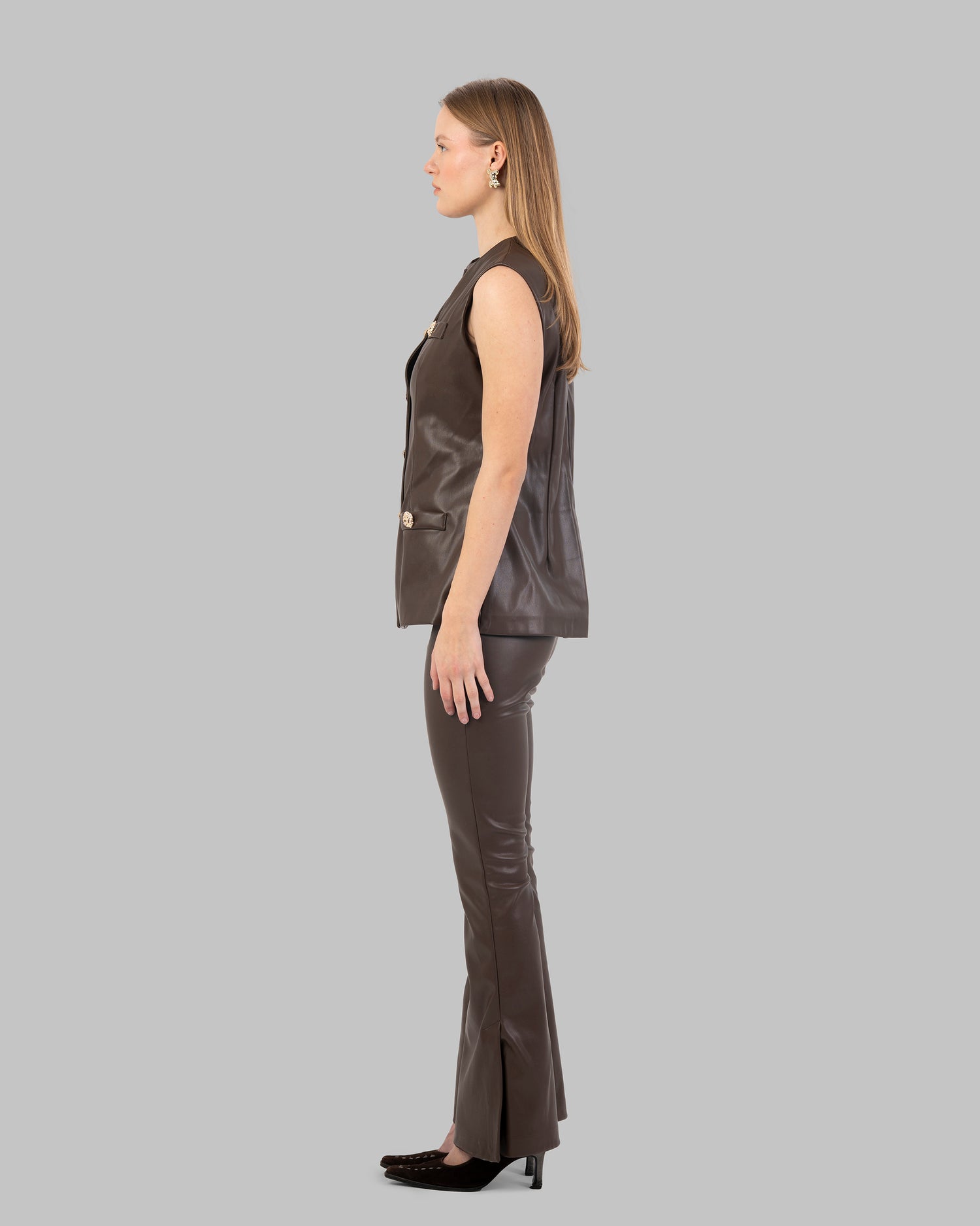 Leather Flared Pants