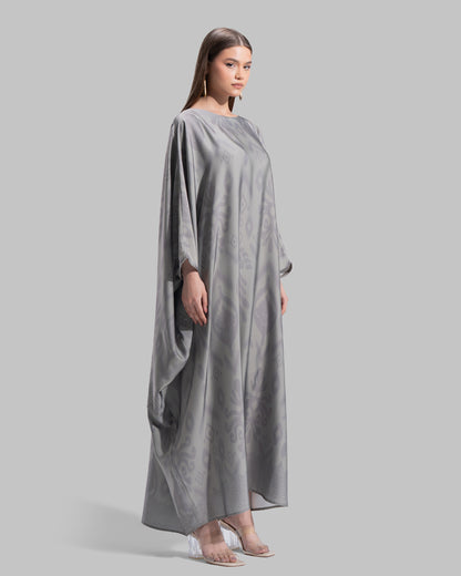 Oversized satin kaftan.