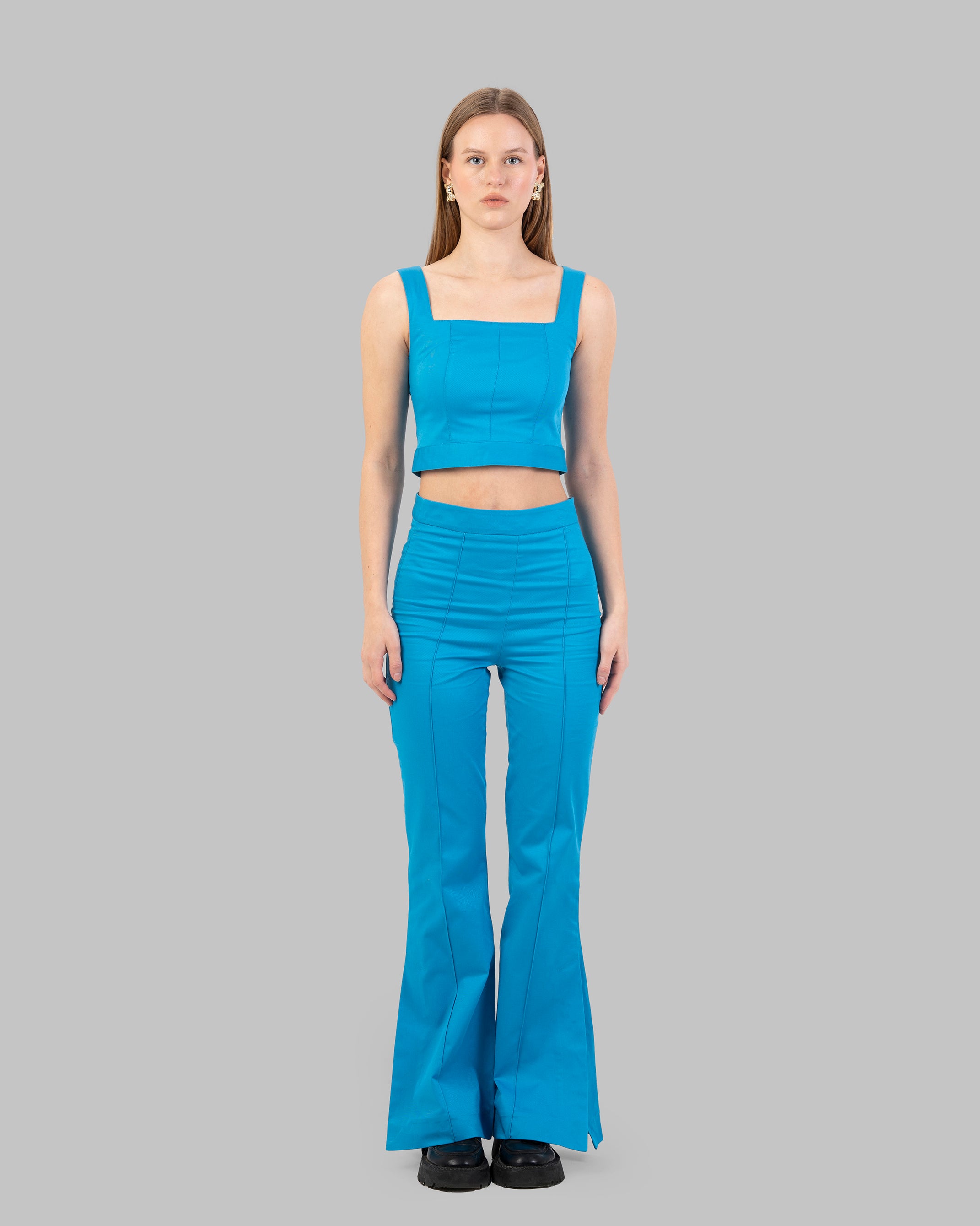 Square-Neck Cropped Top