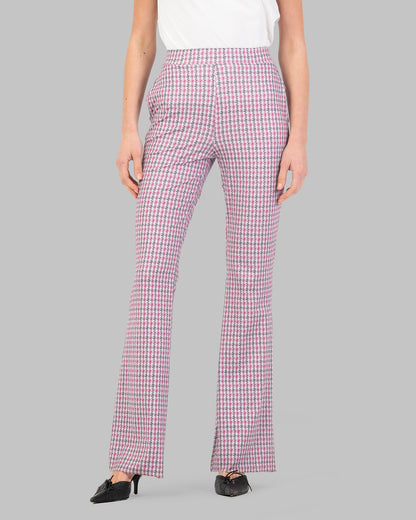 FLARED TROUSERS HIGH-WAIST WITH  ELESTICATED INNER