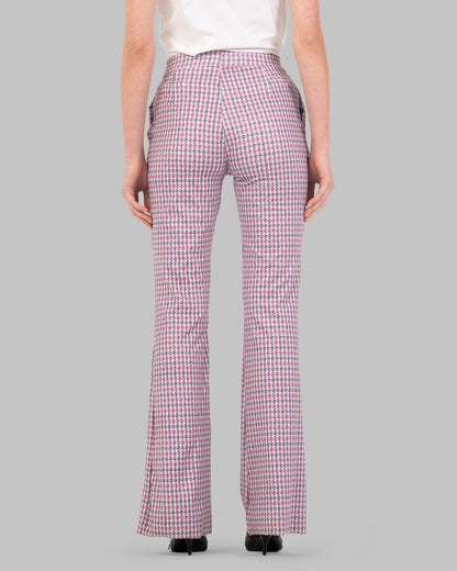 FLARED TROUSERS HIGH-WAIST WITH  ELESTICATED INNER