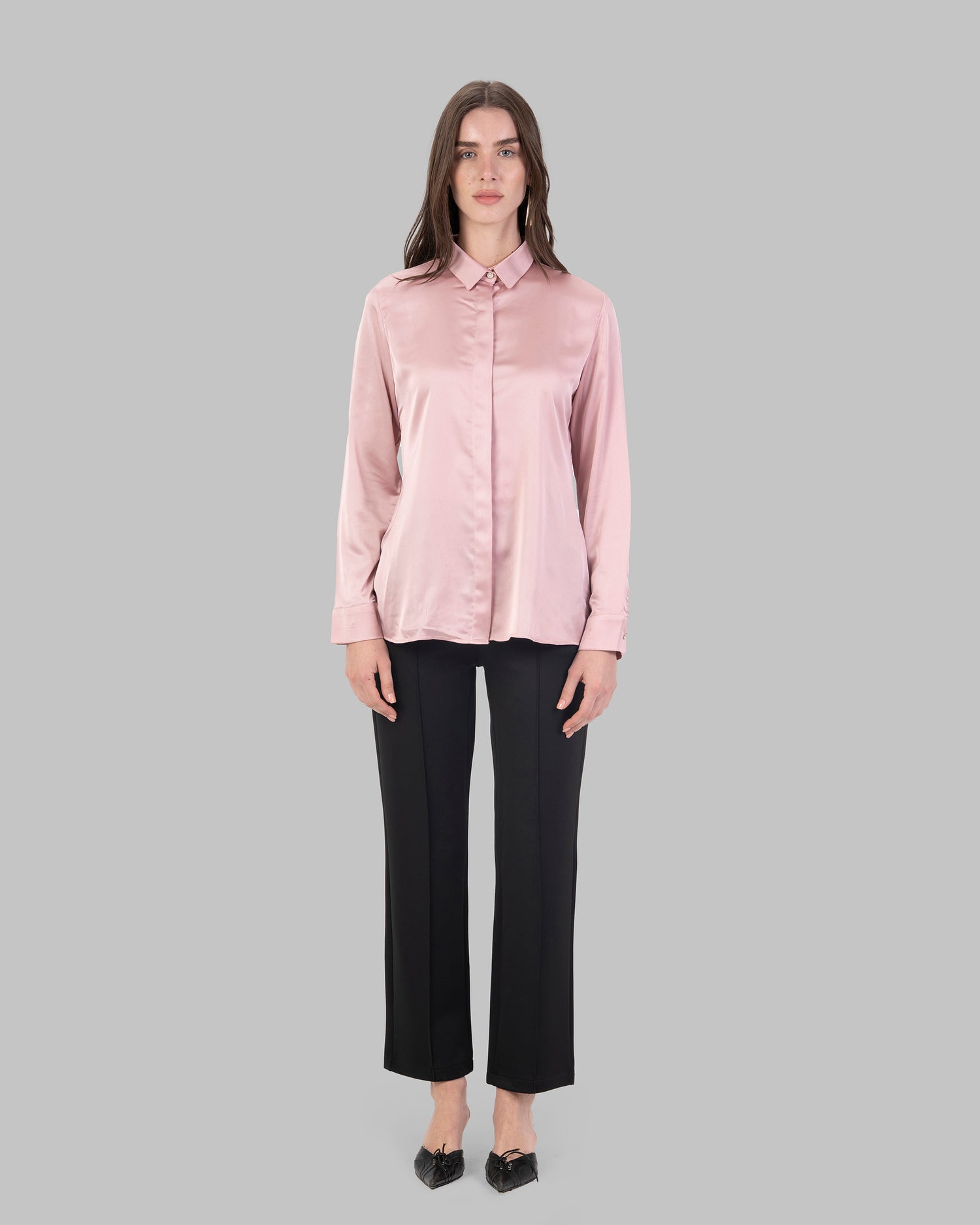 Long Sleeve Satin Shirt