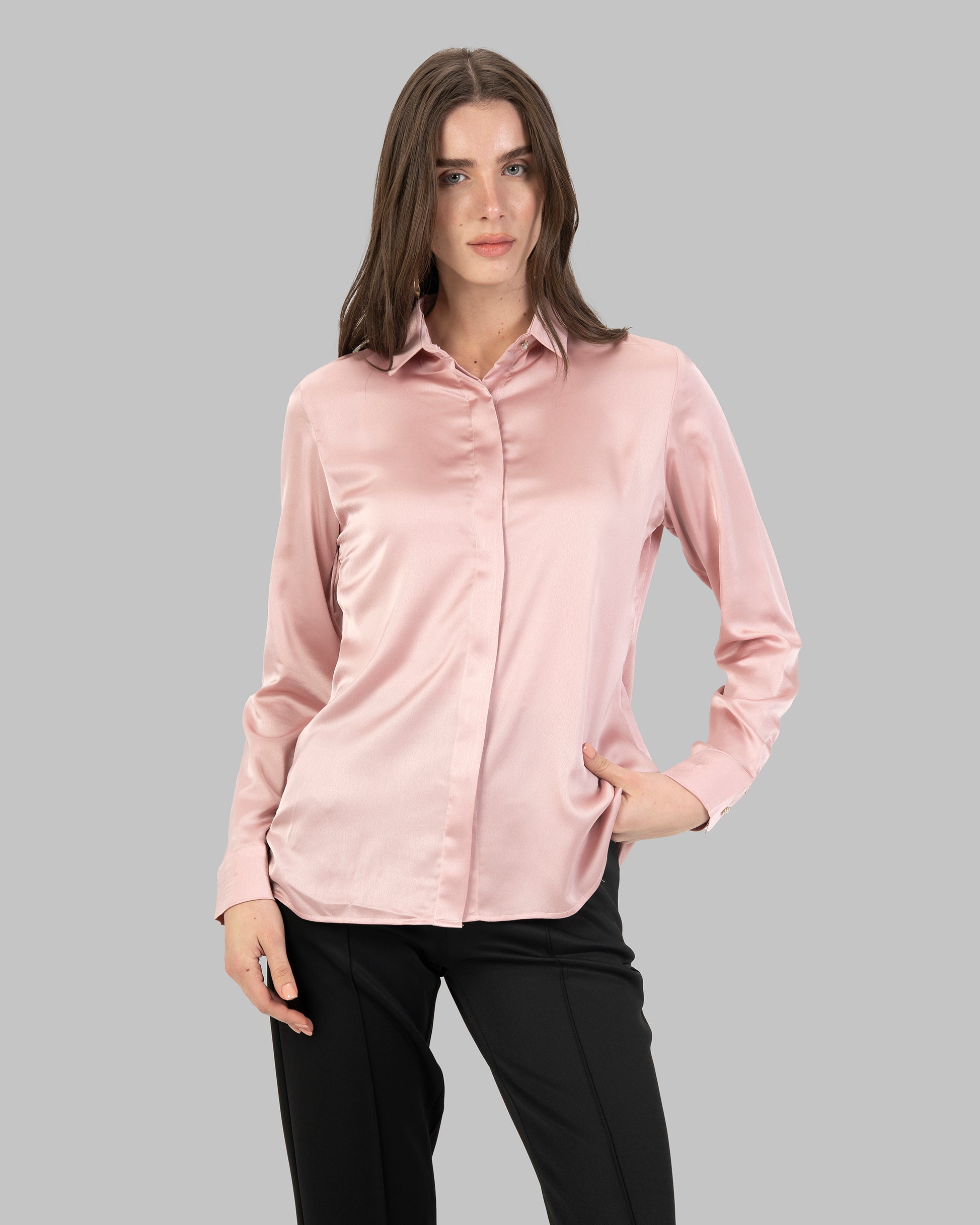 Long Sleeve Satin Shirt