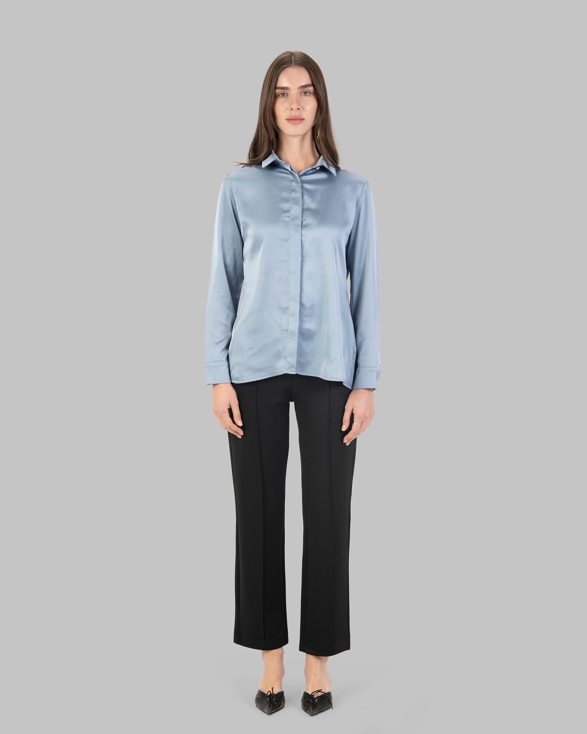 Long Sleeve Satin Shirt