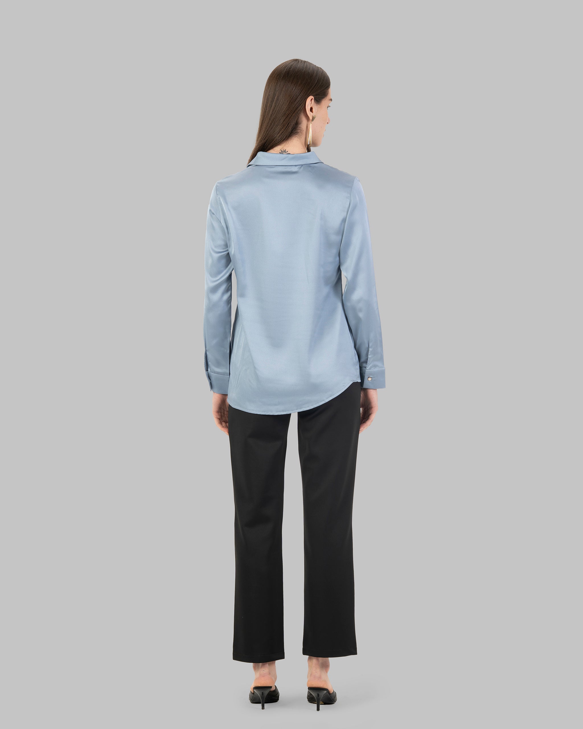 Long Sleeve Satin Shirt