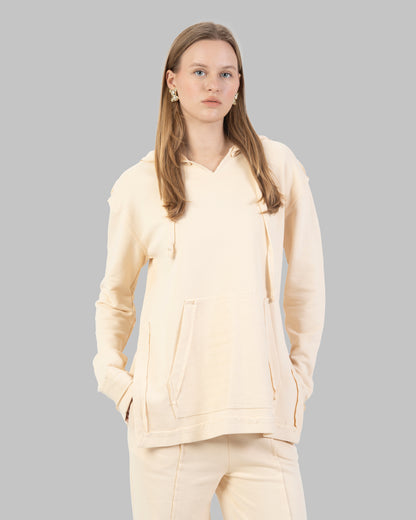 High-waist wide-leg pants in soft fabric.