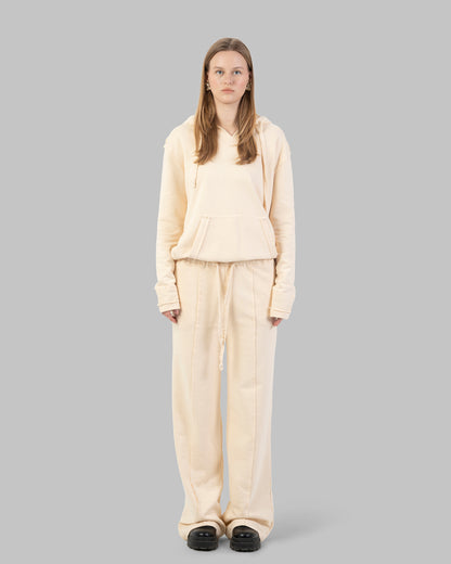 High-waist wide-leg pants in soft fabric.