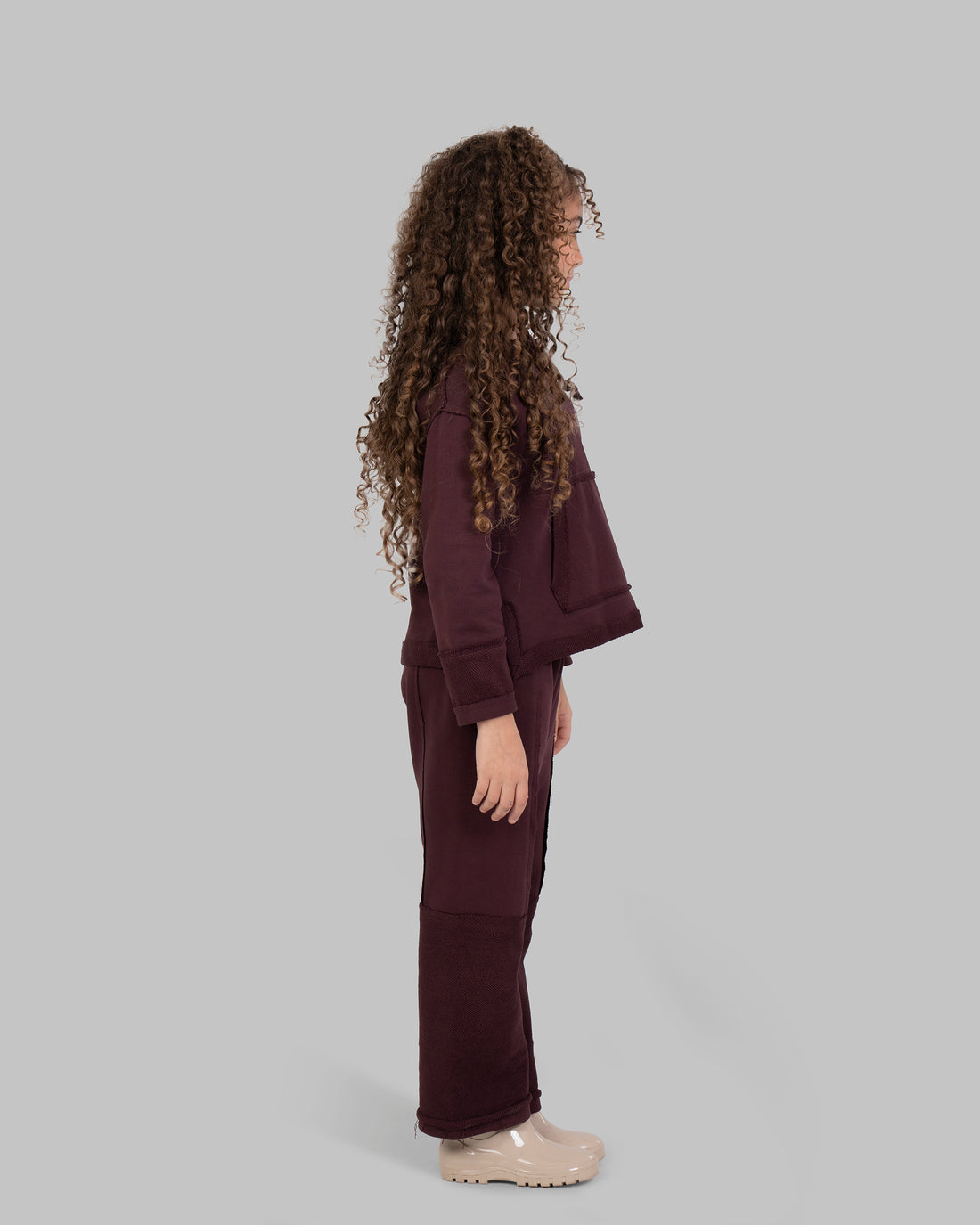 WIDE LEG PANTS WITH UNFINISHED