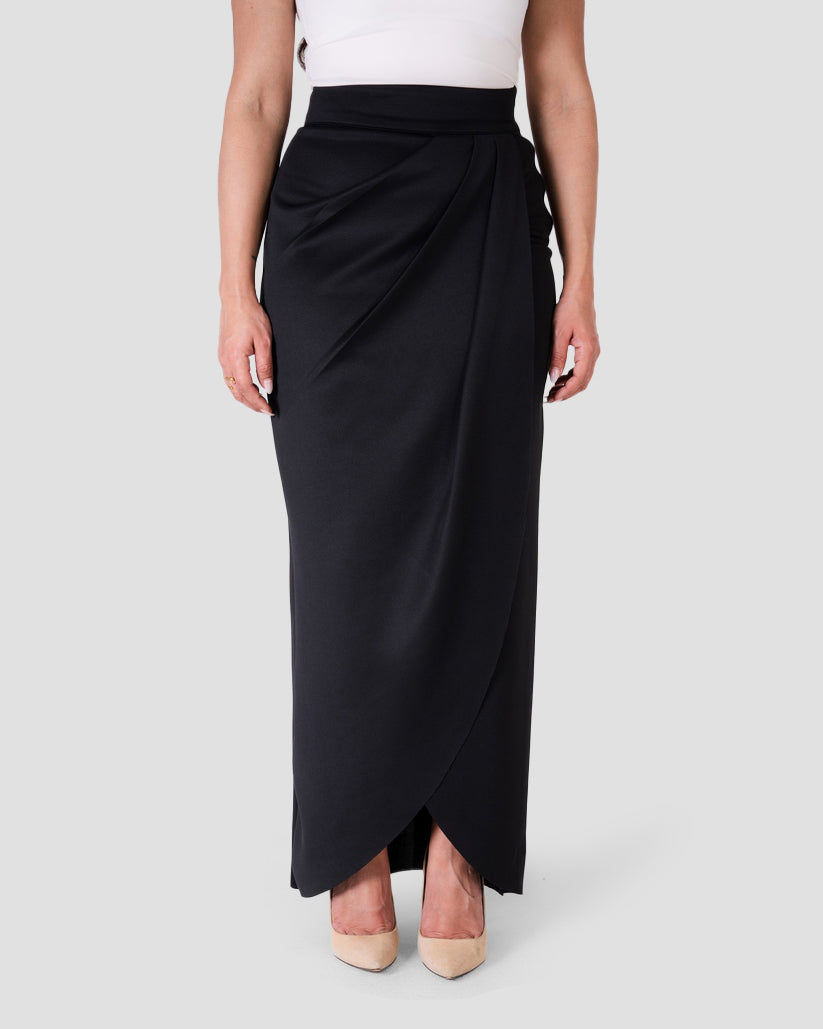 DRAPED MIDI SKIRT