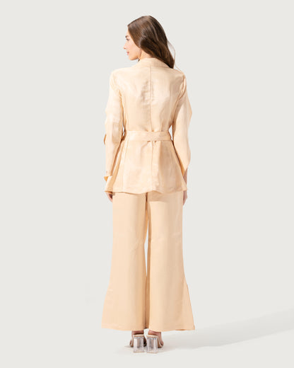 BLAZER WITH SLIT AND NOTCHED LAPEL AND LONG SLEEVES