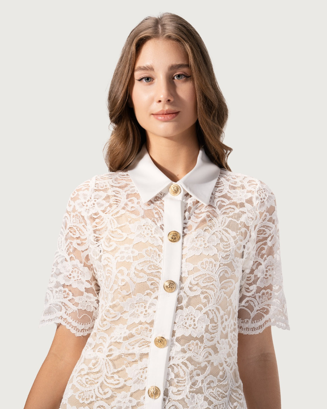 Vintage Lace Slim Mid Dress