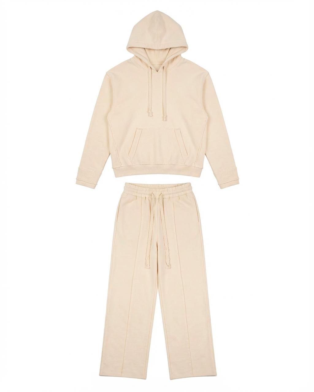 بنطلون واسع الساق بدون تشطيب