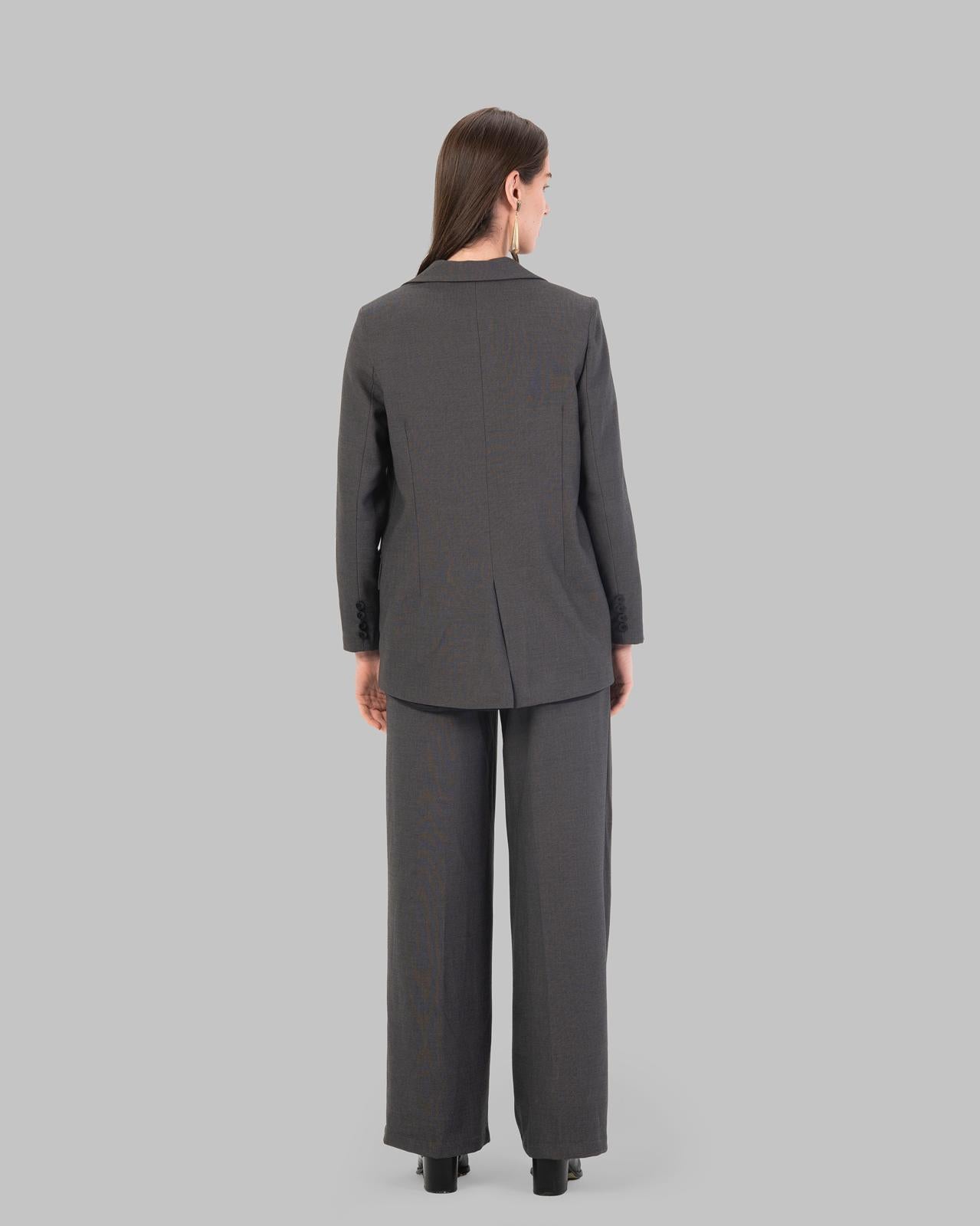 High-Waist Pleated Trousers.