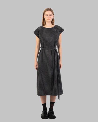 Pinstripe Shift Dress A sleeveless