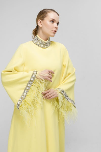 Studded Neck Abaya