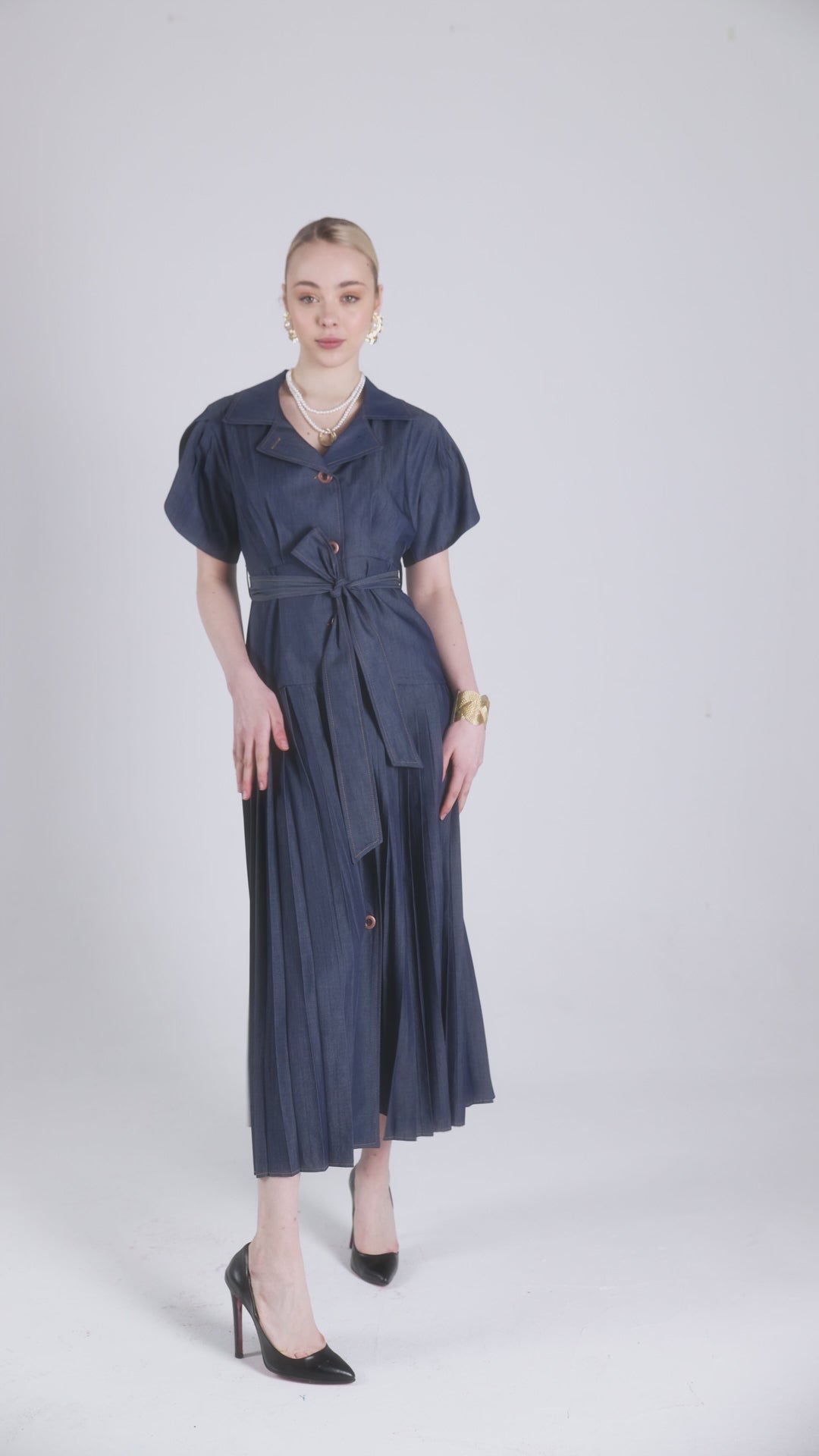 Midi Denim Shirt Dress