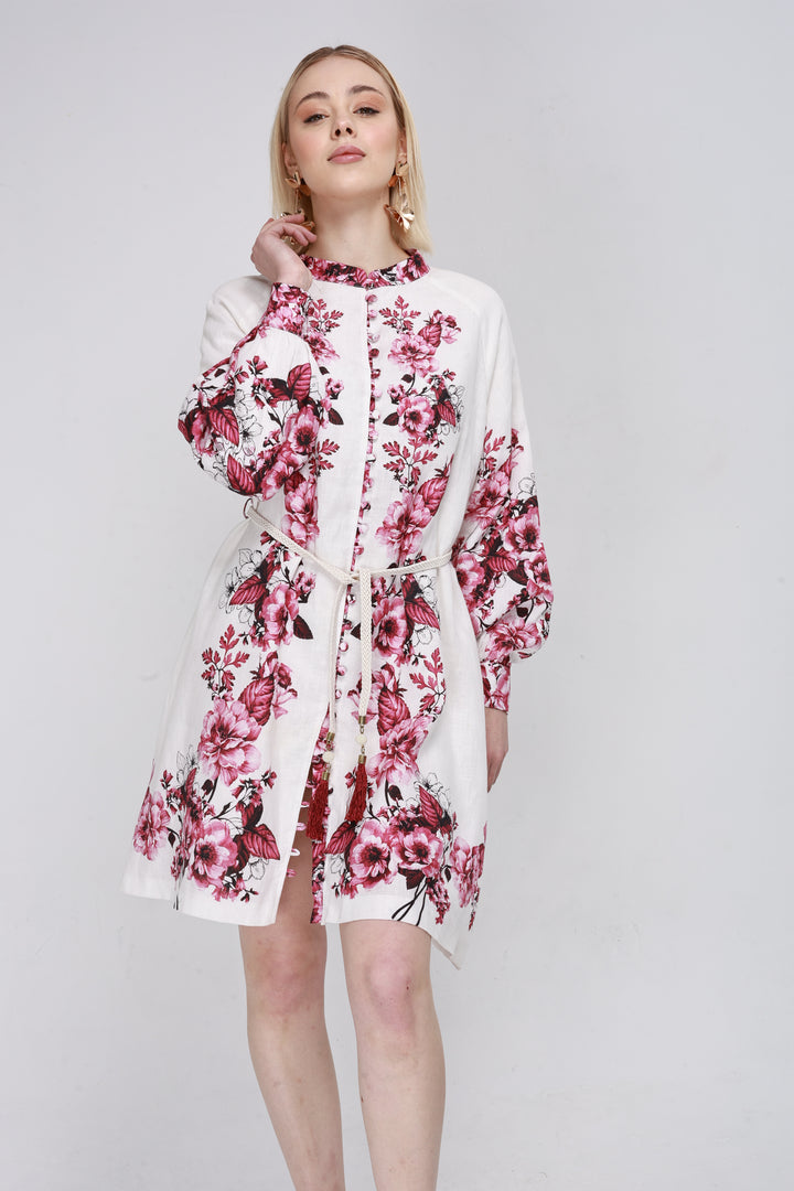 Floral Linen Tunic